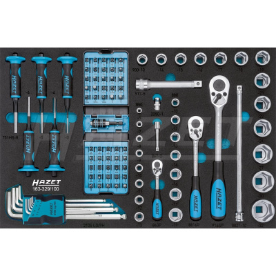 Набор торцевых головок Hazet 163-329/100 Набор торцевых головок Hazet 163-329/100