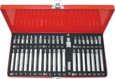 T33272 Набор бит с адаптерами 3/8" и 1/2", 40 предметов T33272 Набор бит с адаптерами 3/8" и 1/2", 40 предметов