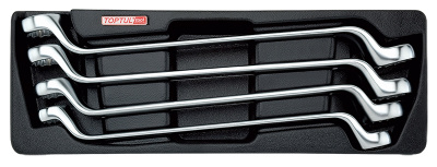 Набор накидных ключей 21-32 мм, угол 75 гр., 4 предмета в ложементе (A) TOPTUL GAAT0402 Набор накидных ключей 21-32 мм, угол 75 гр., 4 предмета в ложементе (A) TOPTUL GAAT0402