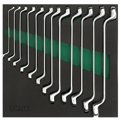 Набор накидных ключей 75° 6-32 мм, 12 пр. в мягком ложементе TOPTUL  GVC1202 Набор накидных ключей 75° 6-32 мм, 12 пр. в мягком ложементе TOPTUL  GVC1202