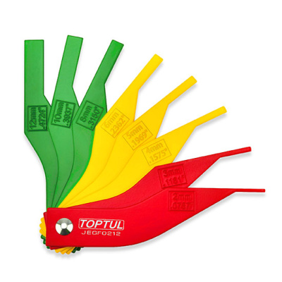 Приспособление для измерения толщины колодок дисковых тормозов 2-12 мм 8 пр. TOPTUL Приспособление для измерения толщины колодок дисковых тормозов 2-12 мм 8 пр. TOPTUL