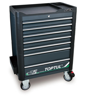 Тележка инструментальная 7 ящиков, cтолешница из пластика TOPTUL TCAR0703 Тележка инструментальная 7 ящиков, cтолешница из пластика TOPTUL TCAR0703
