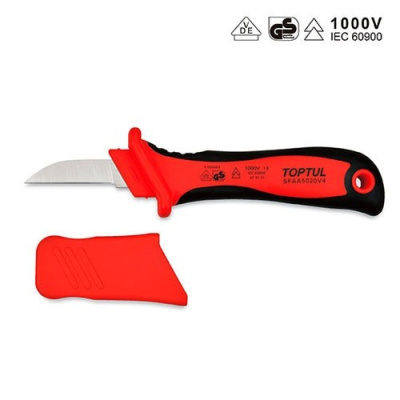 Нож кабельный VDE 1000V TOPTUL SFAA5020V4 Нож кабельный VDE 1000V TOPTUL SFAA5020V4