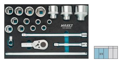 Набор торцевых головок Hazet 163-406/20 Набор торцевых головок Hazet 163-406/20