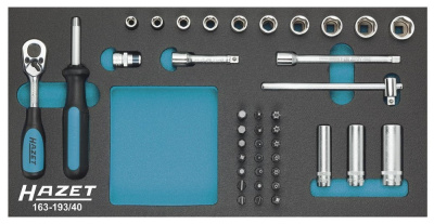 Набор торцевых головок Hazet 163-193/40 Набор торцевых головок Hazet 163-193/40