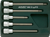 Набор головок с насадками Hazet 986SLG-P/5